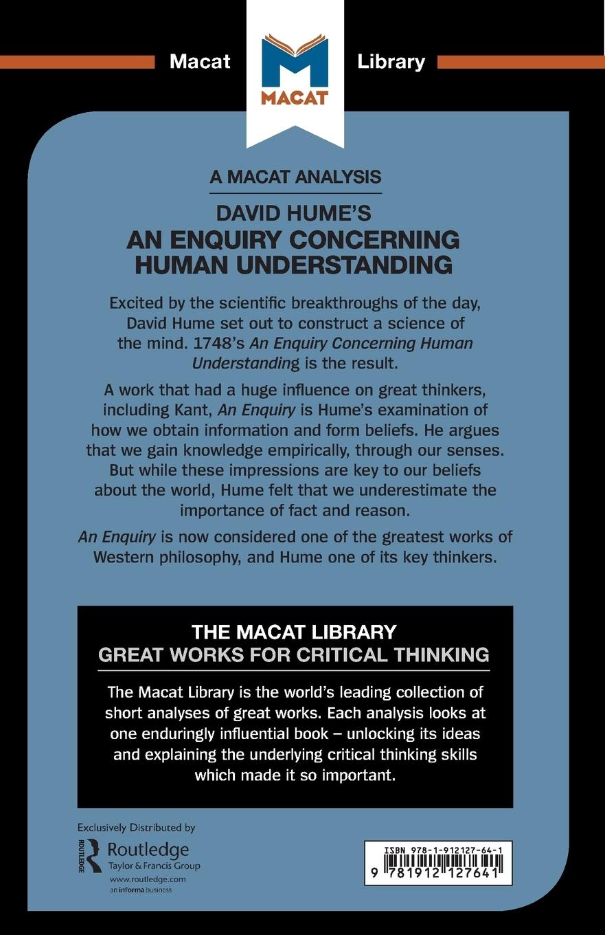 Rückseitencover An Analysis of David Hume's An Enquiry Concerning Human Understanding