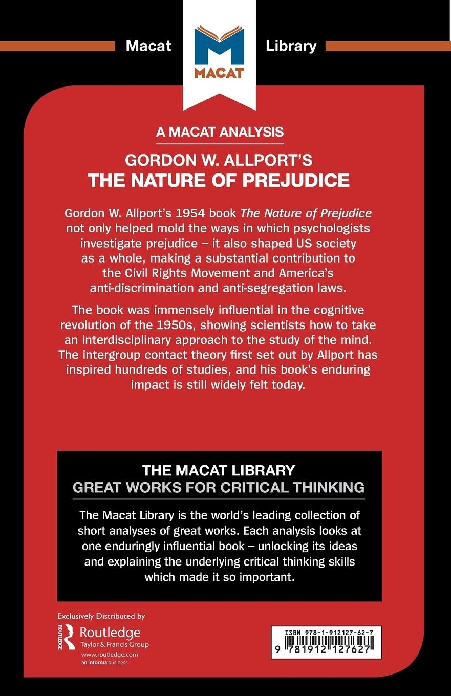Rückseitencover An Analysis of Gordon W. Allport's The Nature of Prejudice