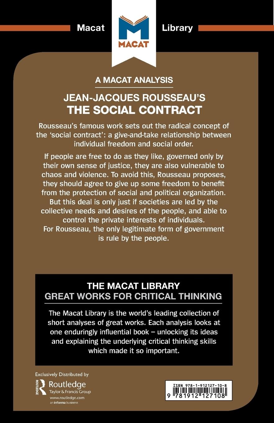 Rückseitencover An Analysis of Jean-Jacques Rousseau's The Social Contract