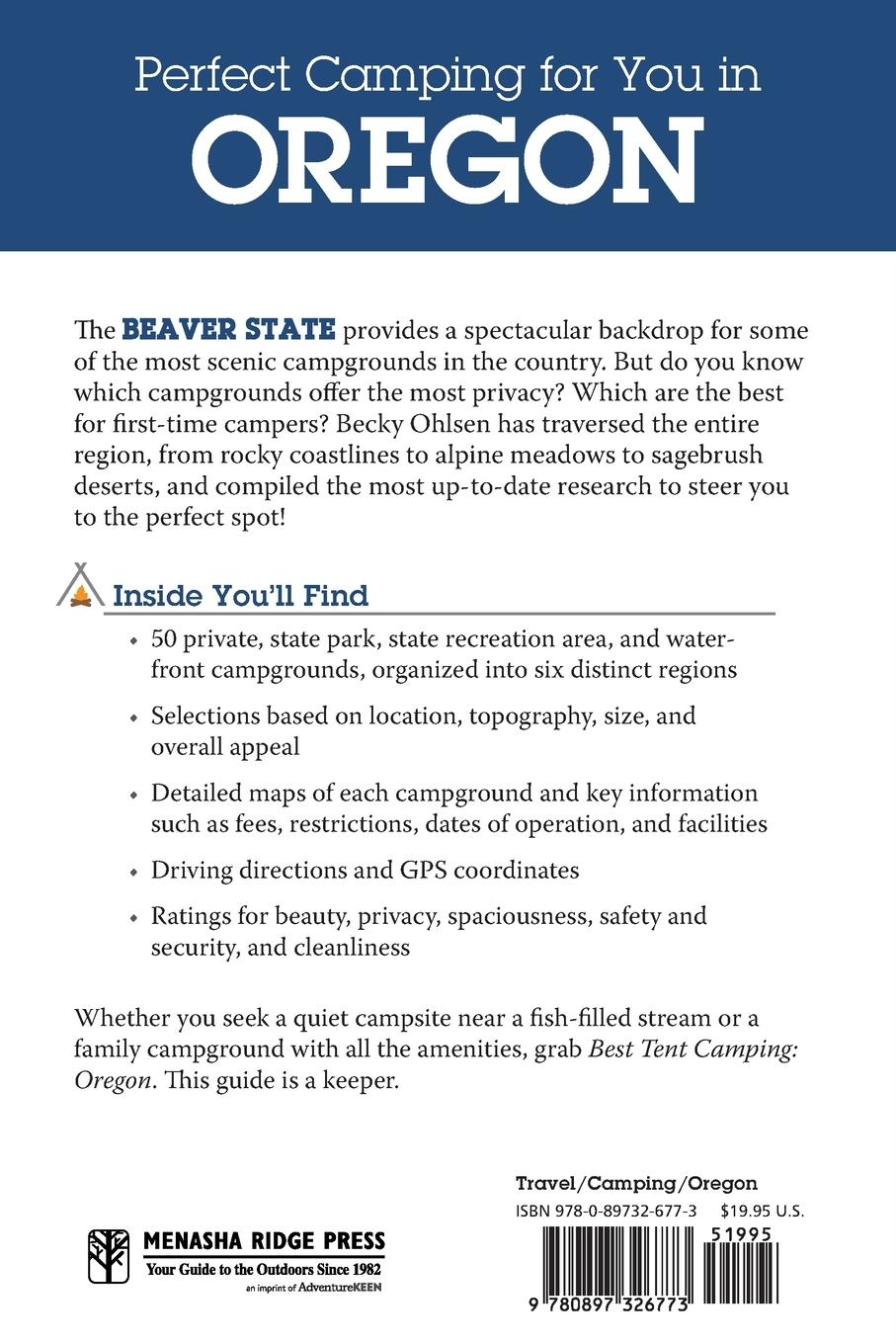Rückseitencover Best Tent Camping: Oregon