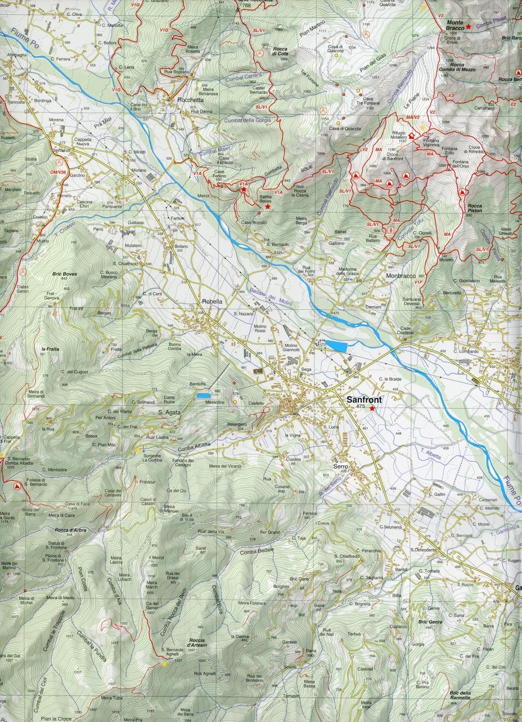 Beispielinhalt (Bild) Valle Po - Monviso 1 : 25 000