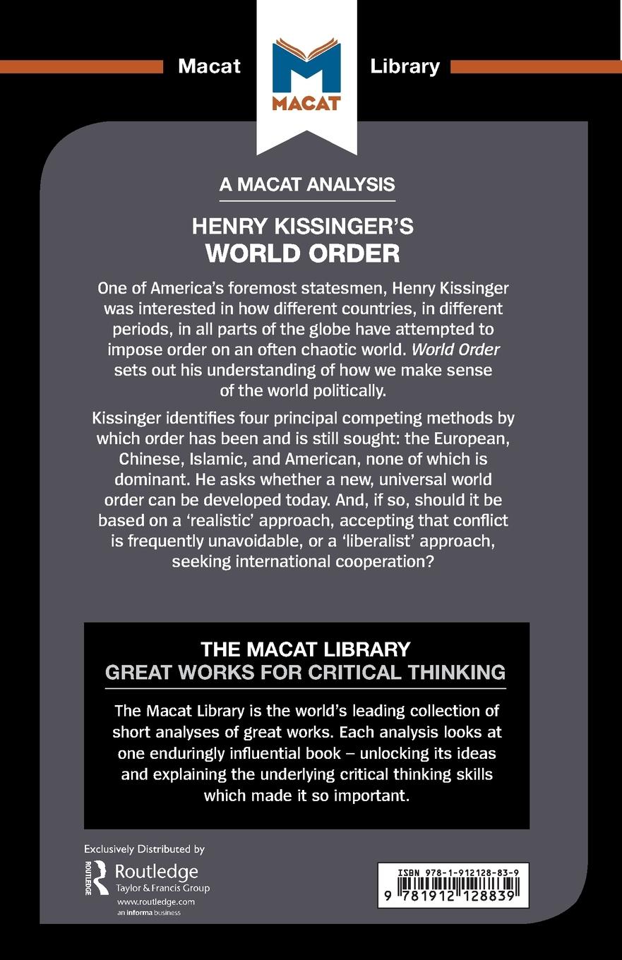 Rückseitencover An Analysis of Henry Kissinger's World Order