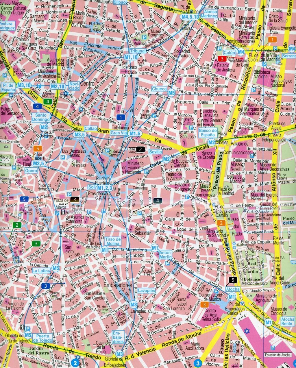 Beispielinhalt (Bild) Madrid, Stadtplan 1:10.000, City Pocket + The Big Five