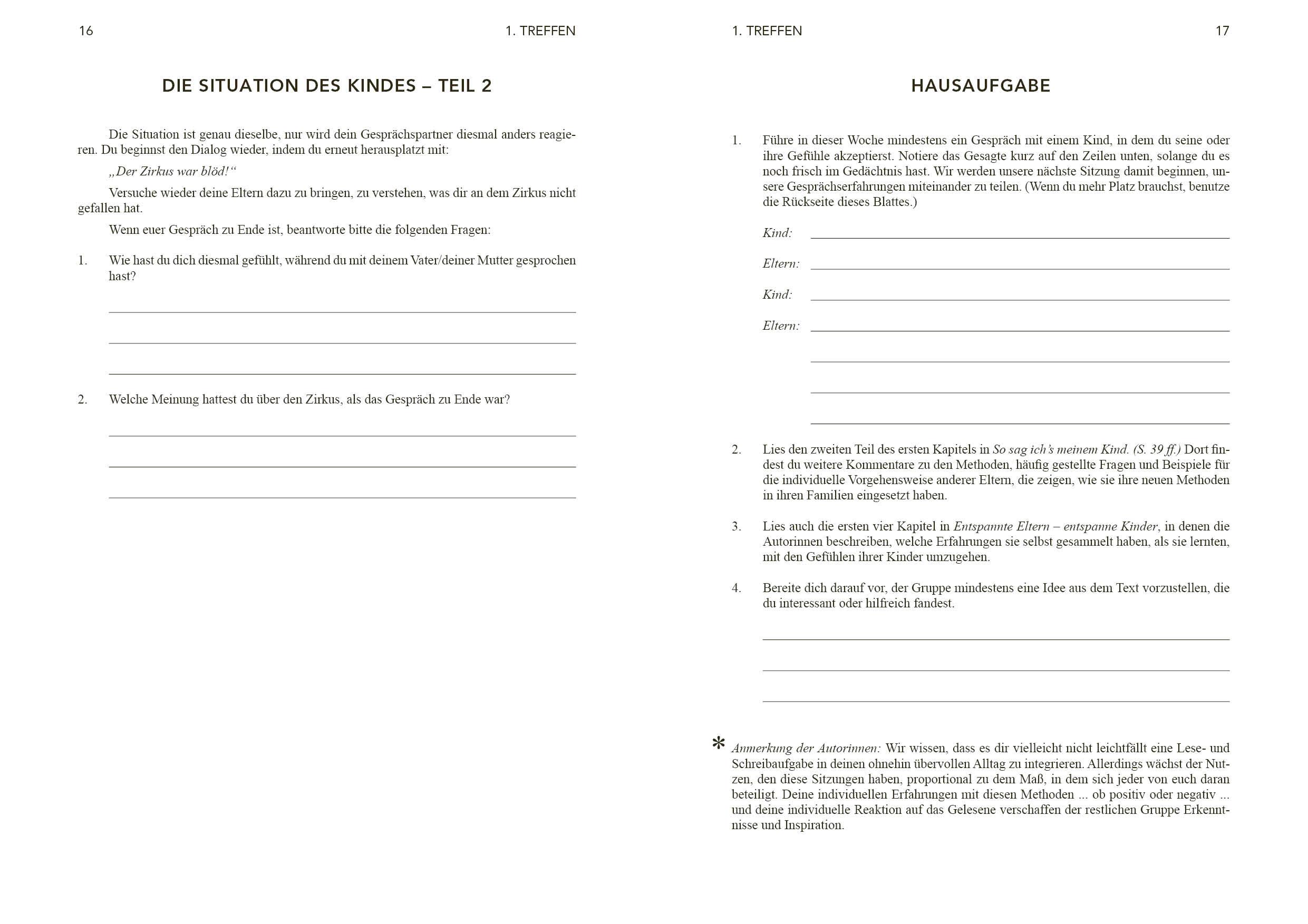 Beispielinhalt (Bild) So sag ich's meinem Kind Workshop