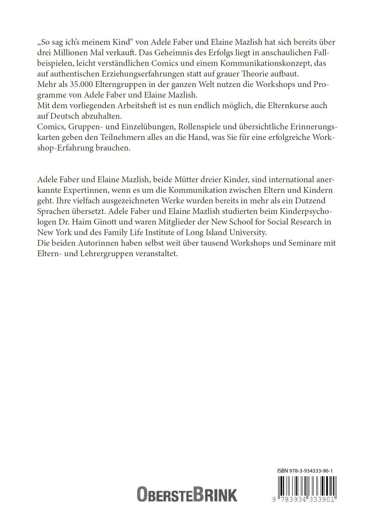 Rückseitencover So sag ich's meinem Kind Workshop