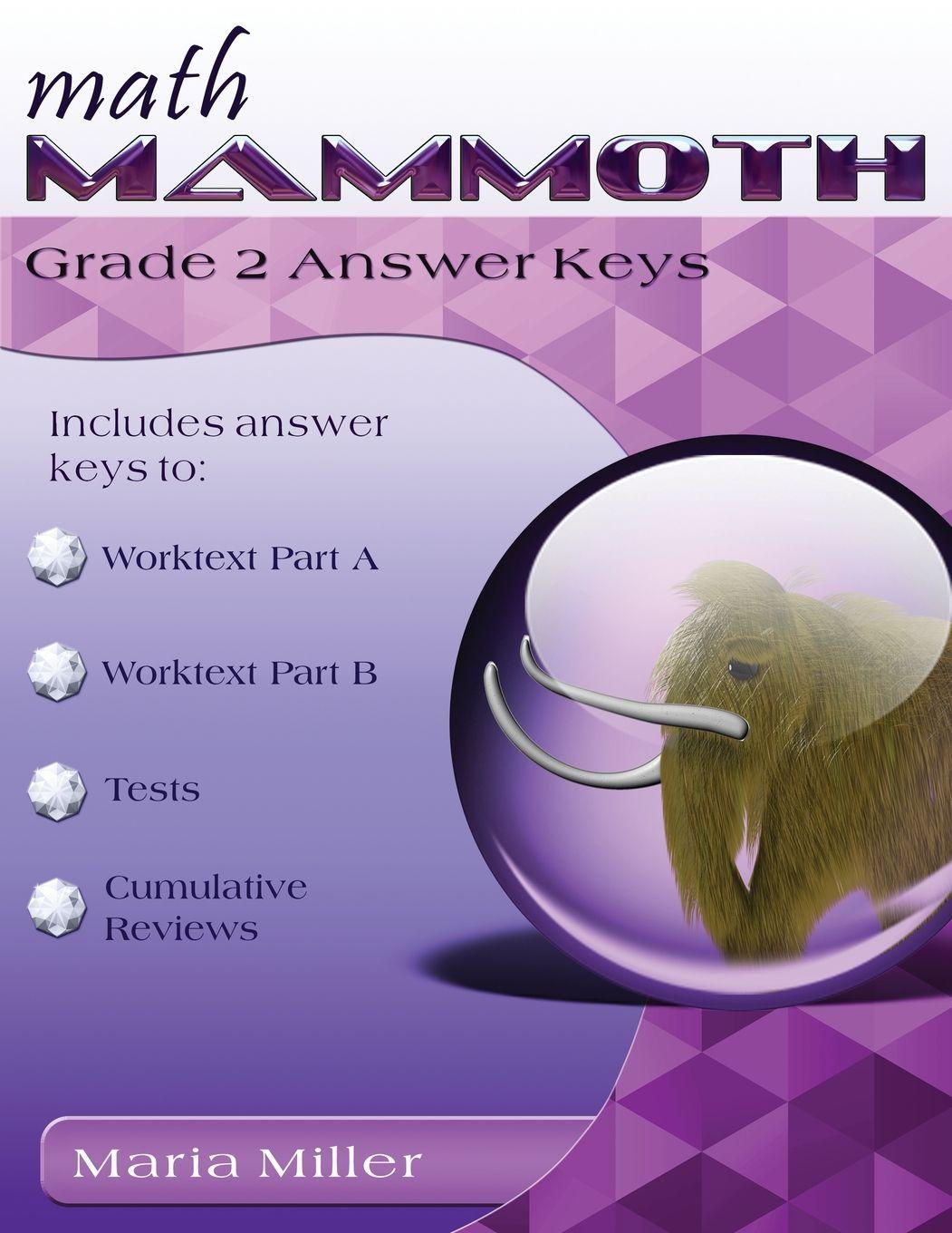 Vorderes Coverbild Math Mammoth Grade 2 Answer Keys