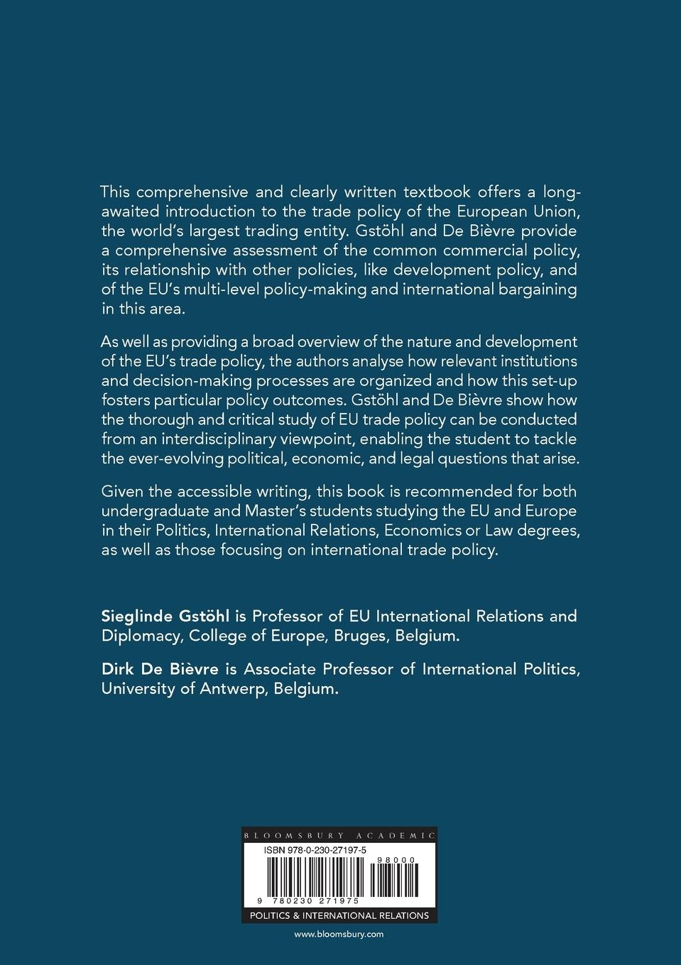 Rückseitencover The Trade Policy of the European Union
