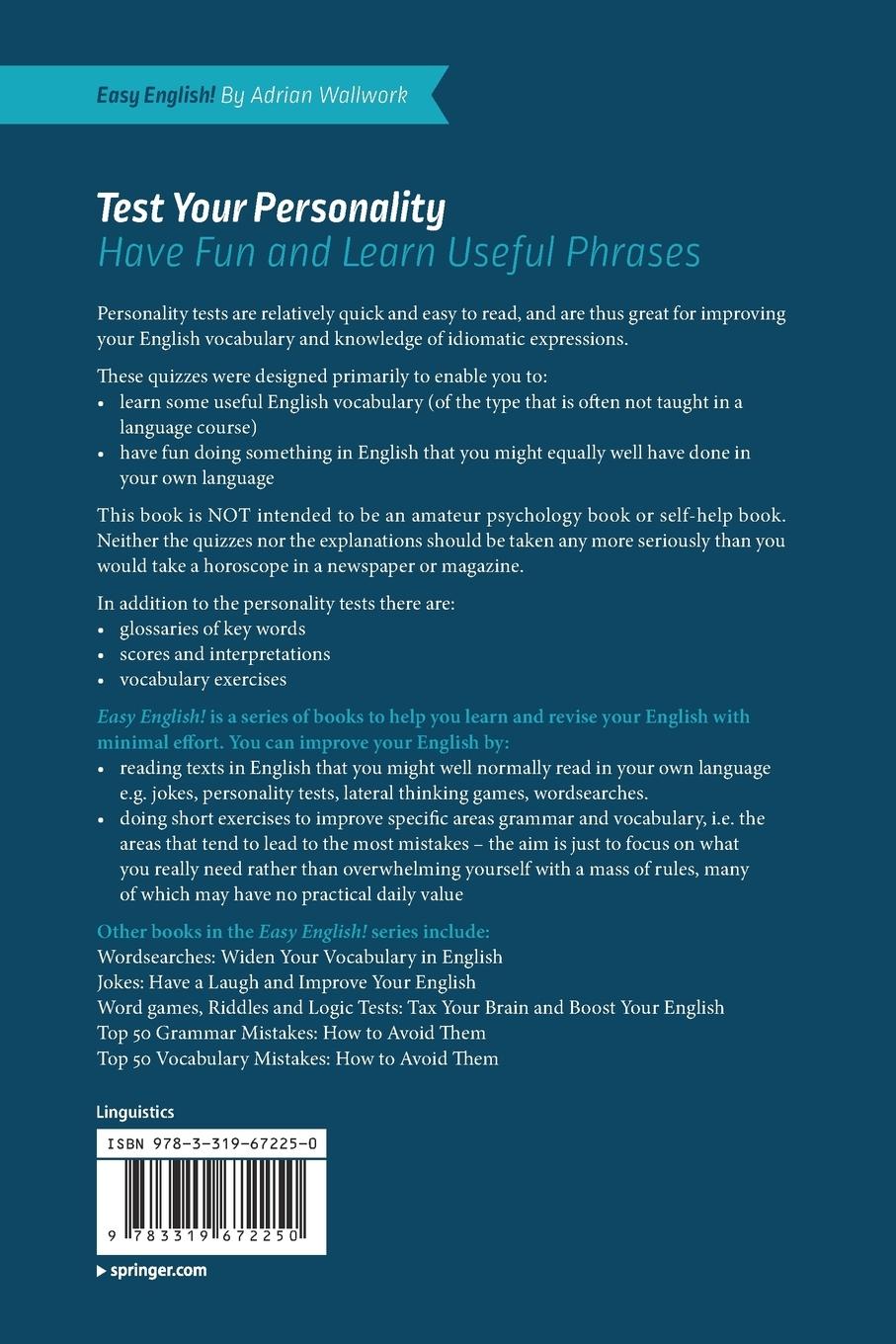 Rückseitencover Test Your Personality