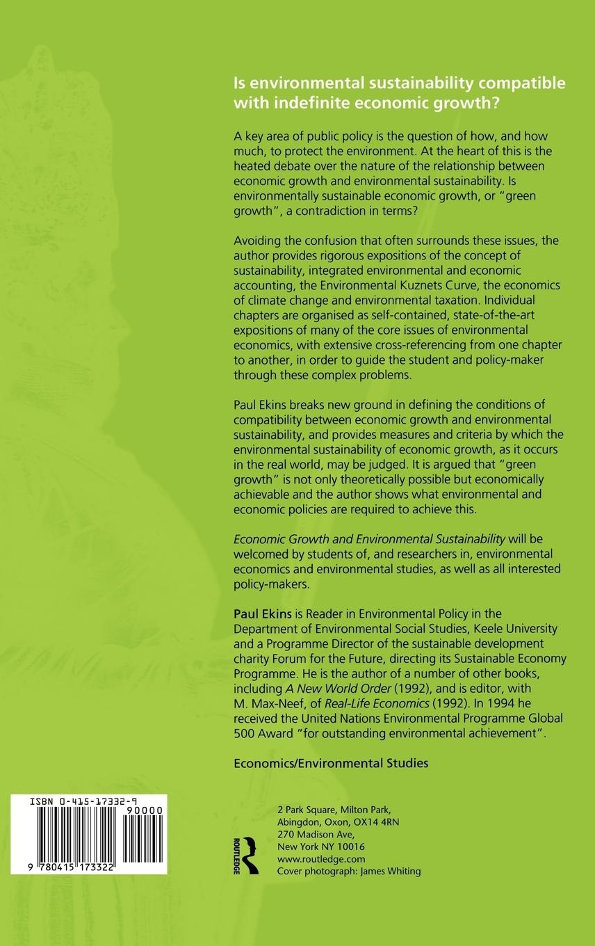 Rückseitencover Economic Growth and Environmental Sustainability