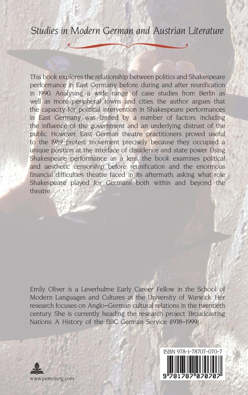 Rückseitencover Shakespeare and German Reunification