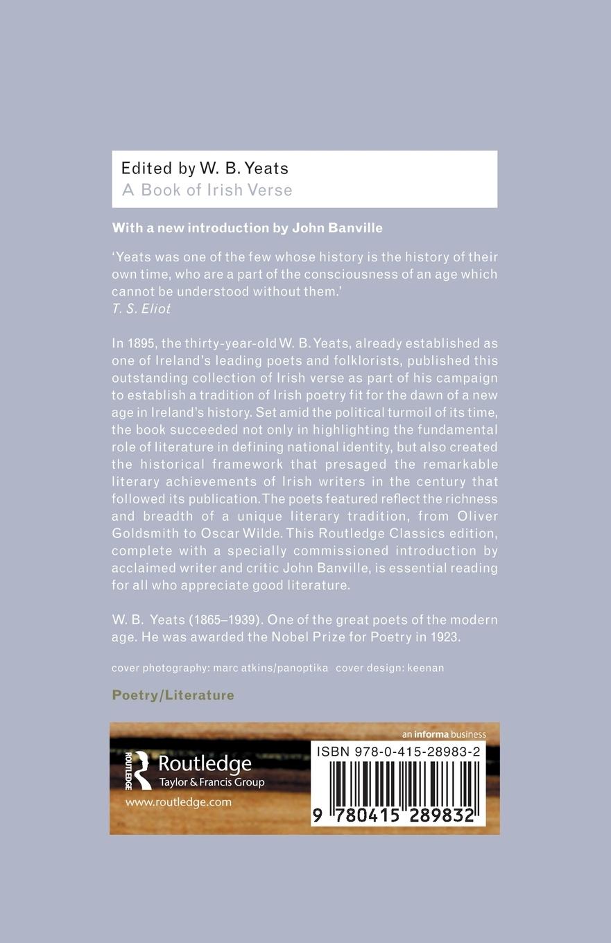 Rückseitencover A Book of Irish Verse