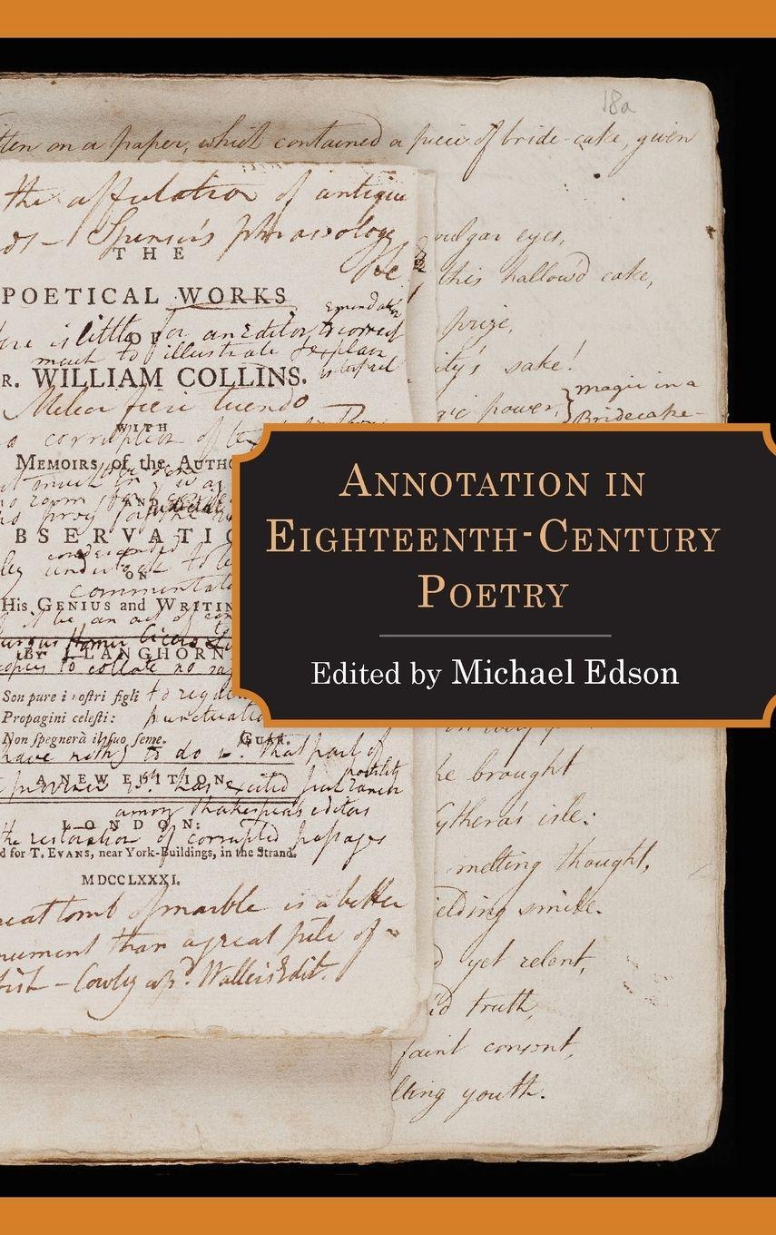 Vorderes Coverbild Annotation in Eighteenth-Century Poetry