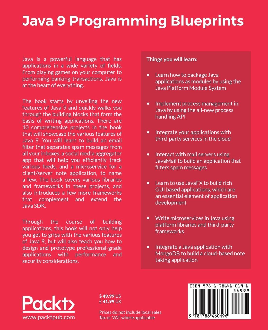 Rückseitencover Java 9 Programming Blueprints