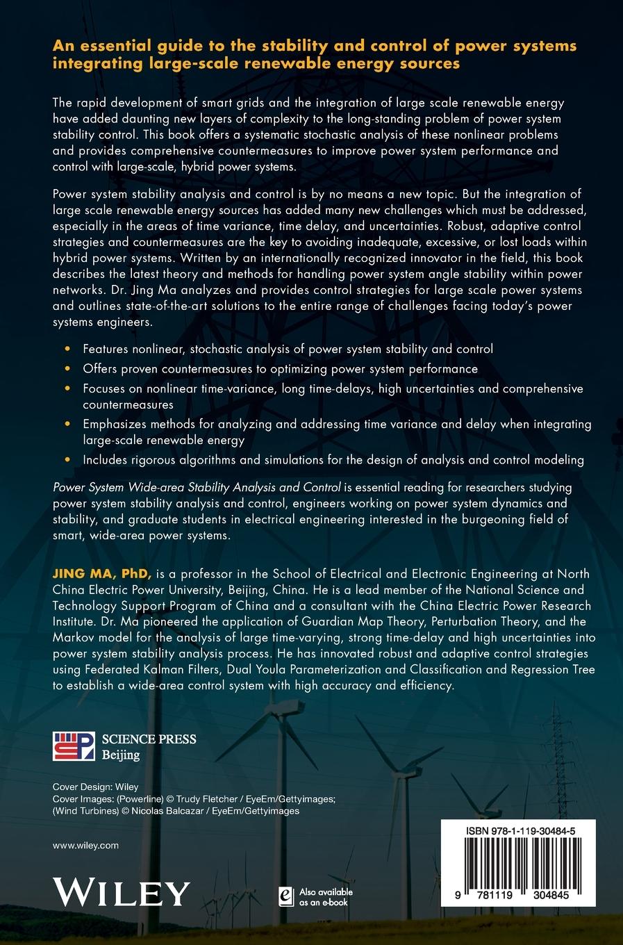 Rückseitencover Power System Wide-area Stability Analysis and Control