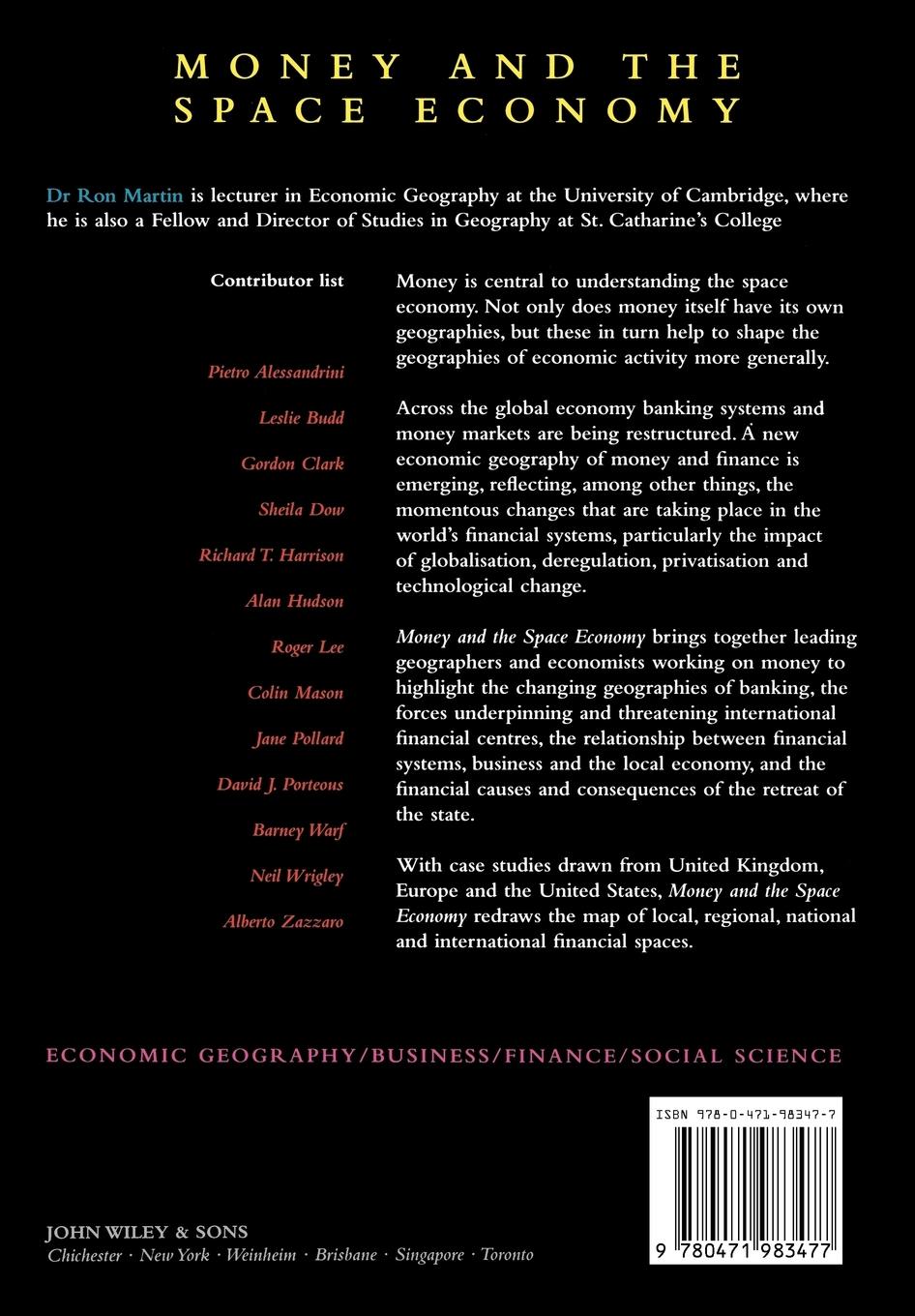 Rückseitencover Money and the Space Economy