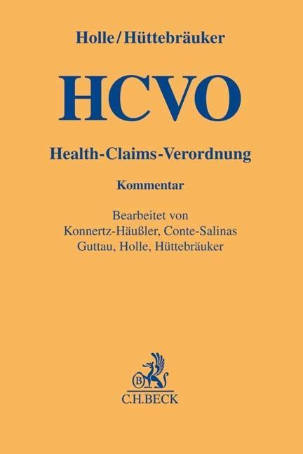 Vorderes Coverbild HCVO - Health-Claims-Verordnung