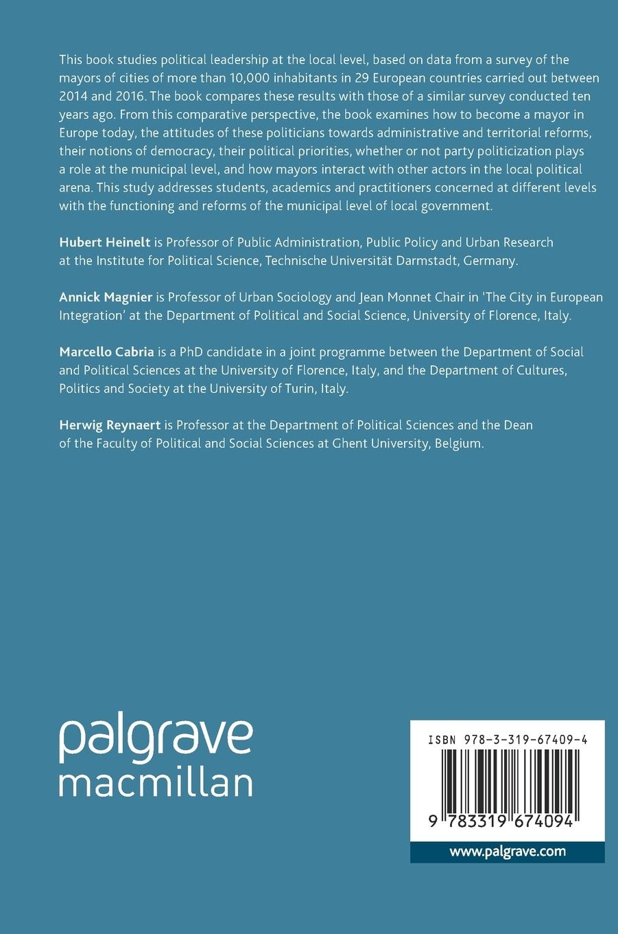 Rückseitencover Political Leaders and Changing Local Democracy