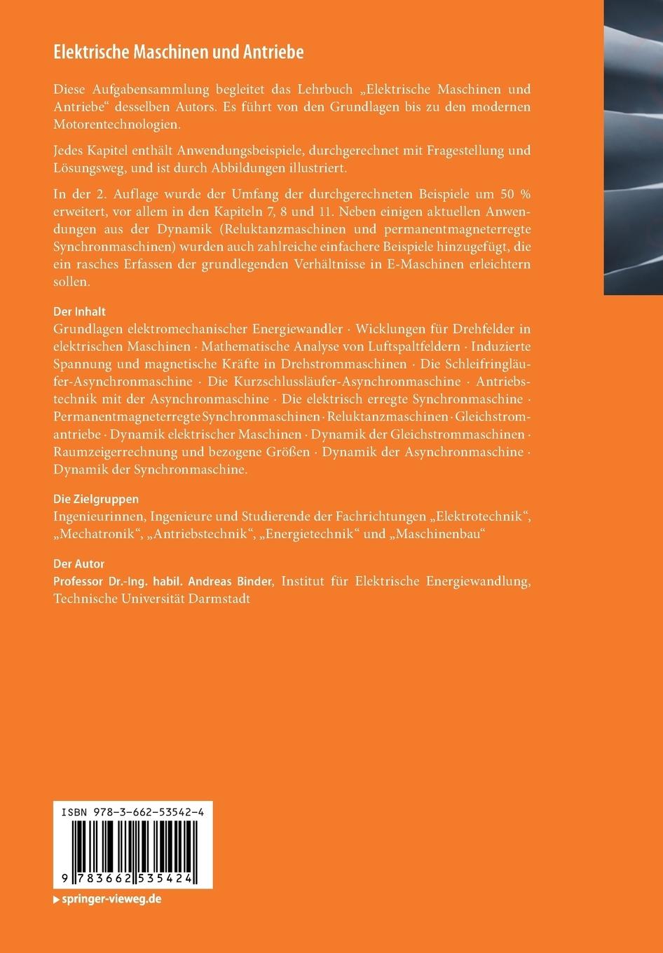 Rückseitencover Elektrische Maschinen und Antriebe