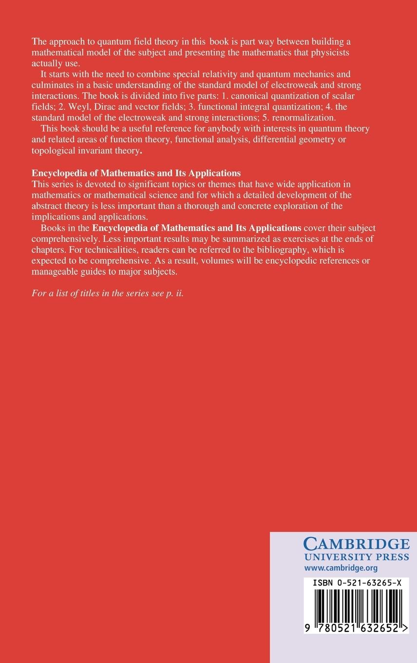 Rückseitencover Quantum Field Theory for Mathematicians