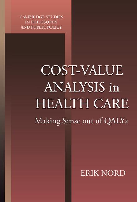 Vorderes Coverbild Cost-Value Analysis in Health Care