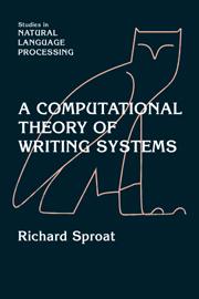Vorderes Coverbild A Computational Theory of Writing Systems