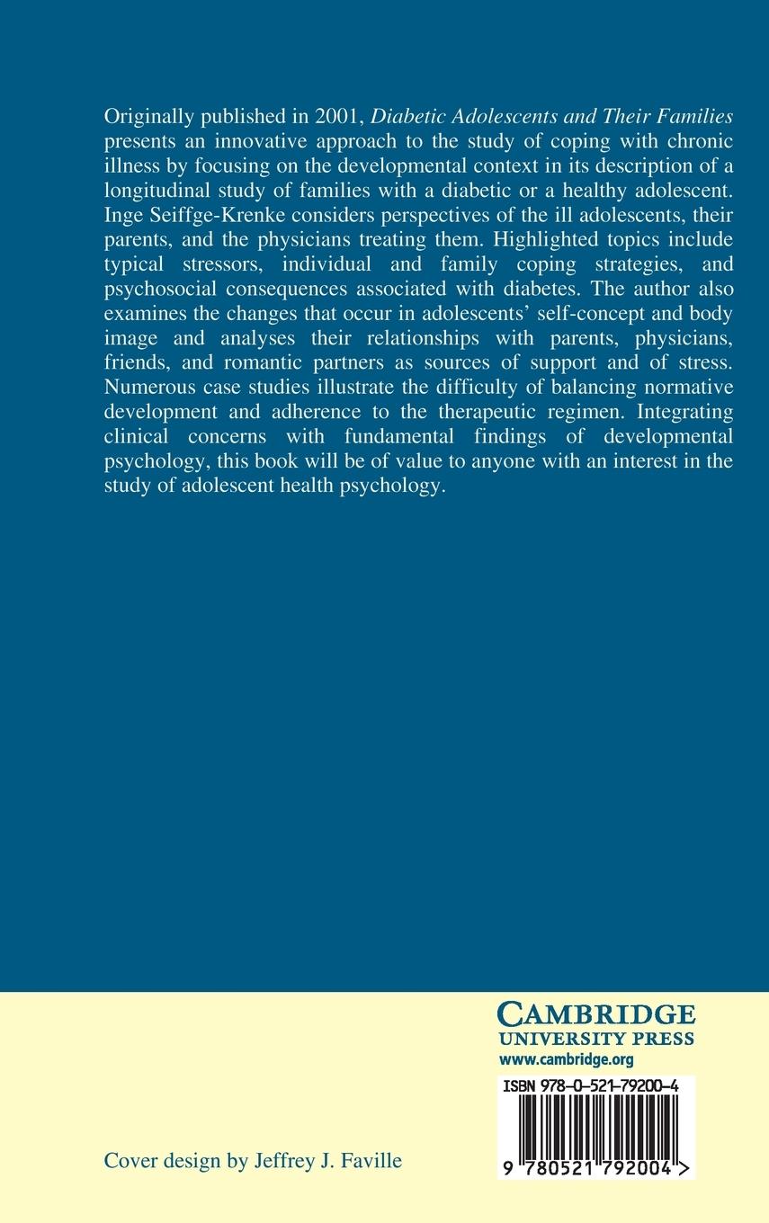 Rückseitencover Diabetic Adolescents and their Families