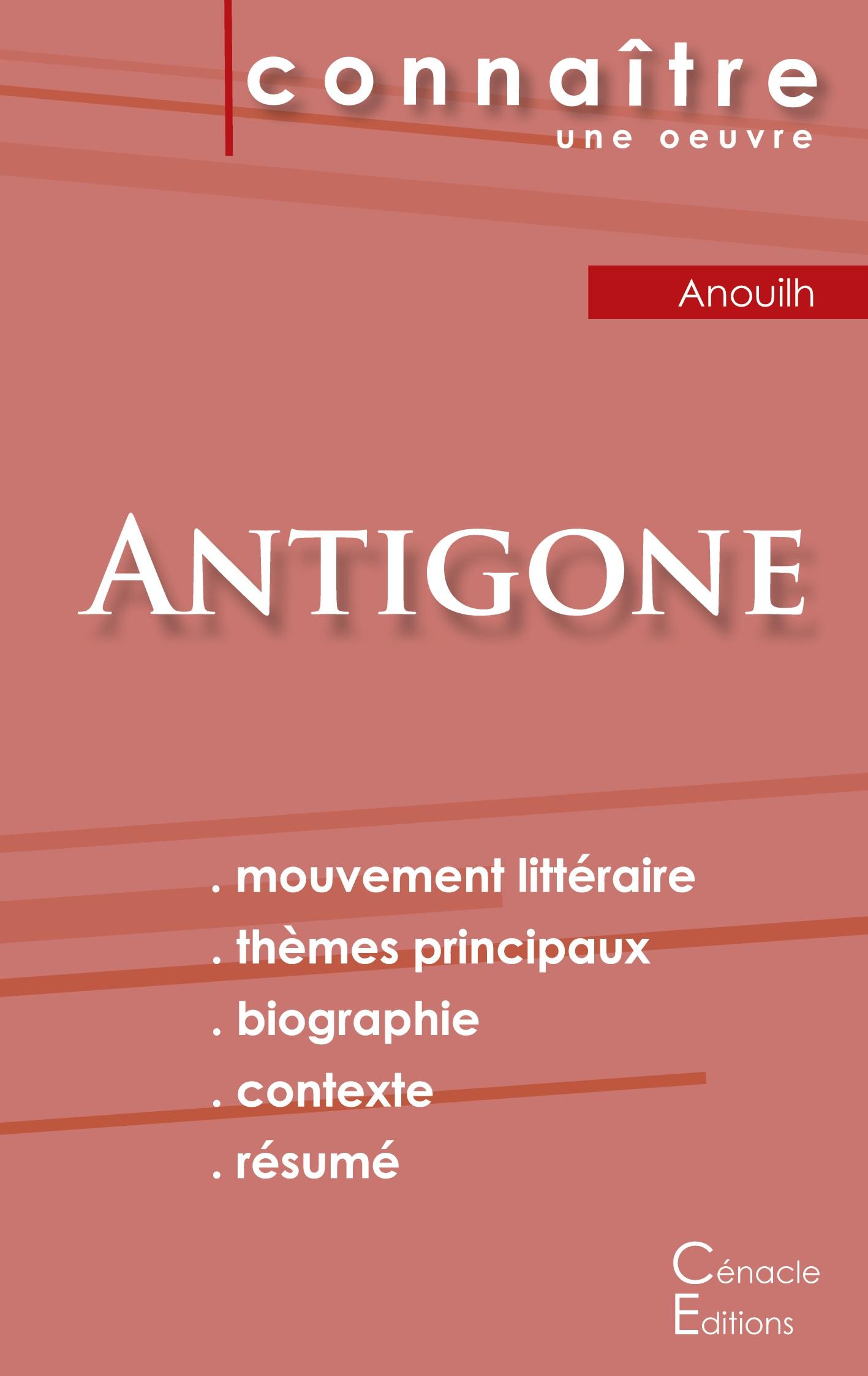 Vorderes Coverbild Fiche de lecture Antigone de Jean Anouilh (Analyse littéraire de référence et résumé complet)