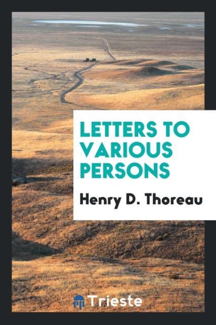 Vorderes Coverbild Letters to various persons