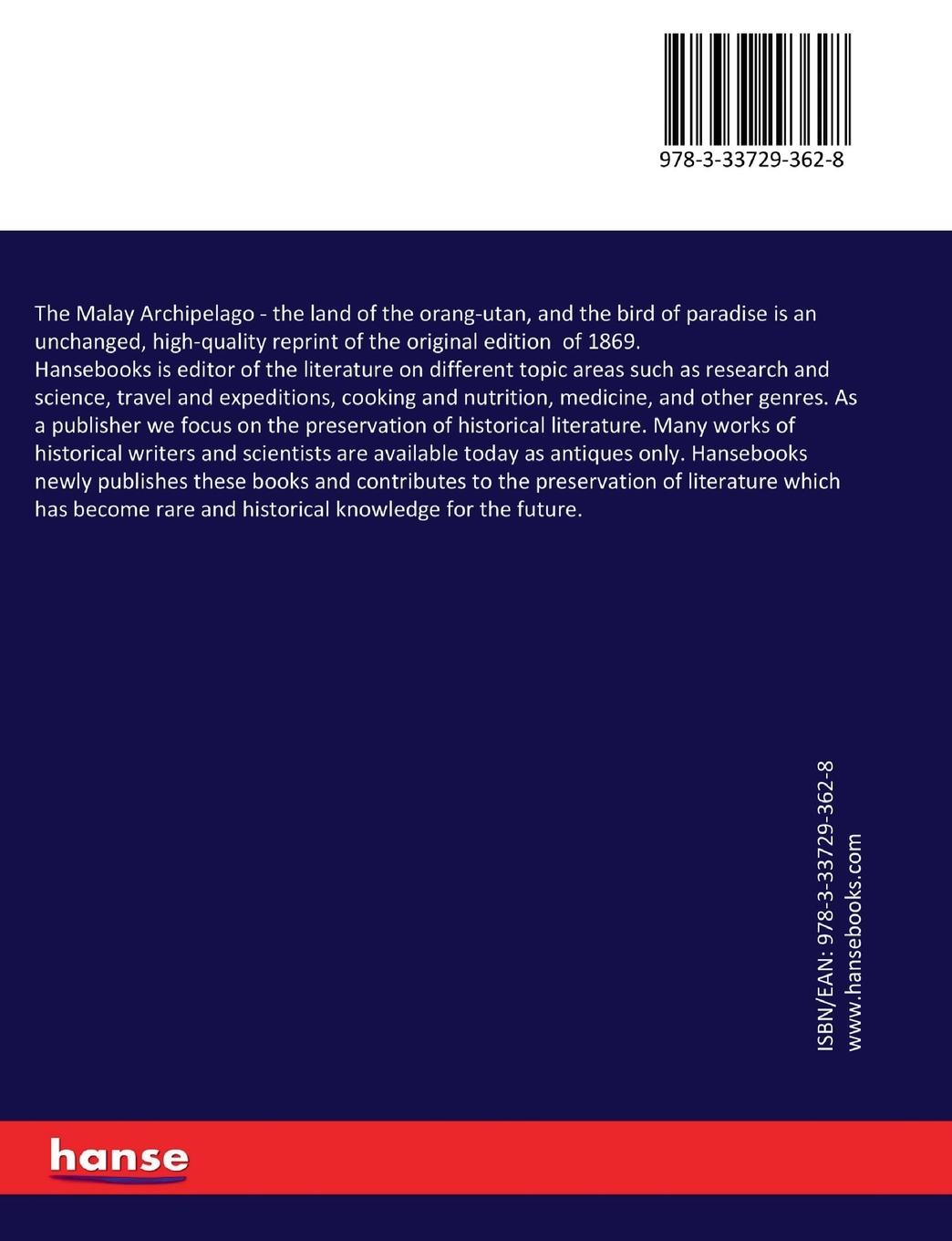 Rückseitencover The Malay Archipelago