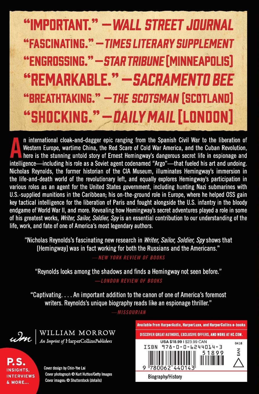 Rückseitencover Writer, Sailor, Soldier, Spy