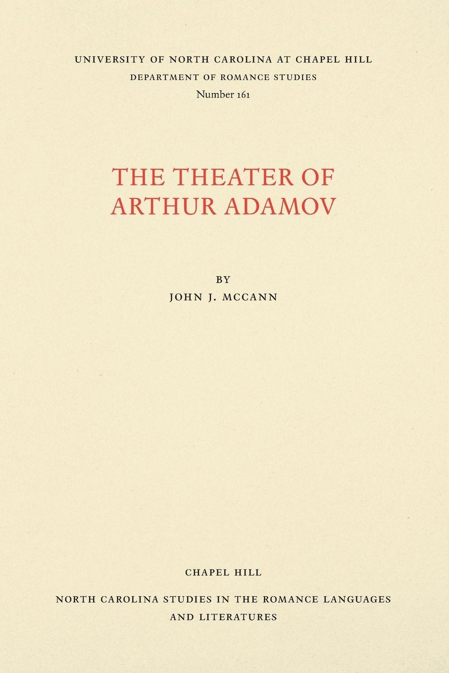 Vorderes Coverbild The Theater of Arthur Adamov