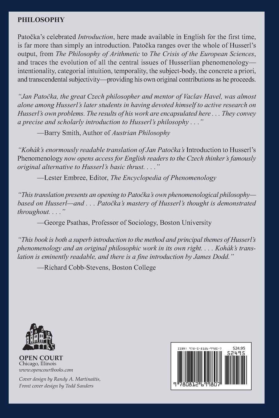 Rückseitencover An Introduction to Husserl's Phenomenology