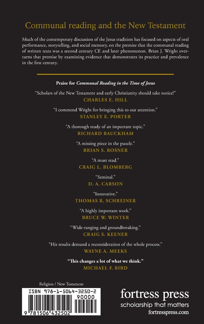 Rückseitencover Communal Reading in the Time of Jesus