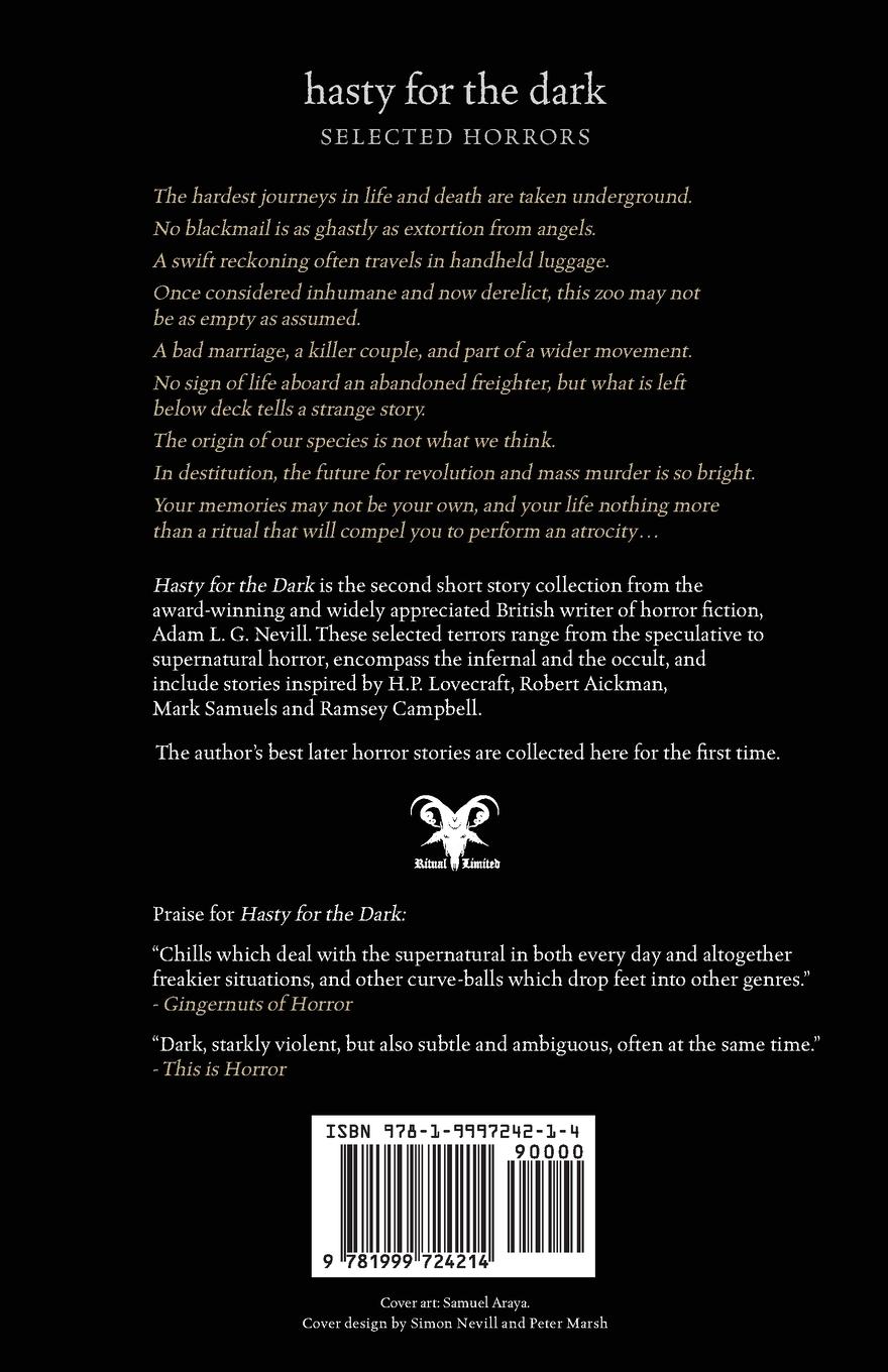 Rückseitencover Hasty for the Dark