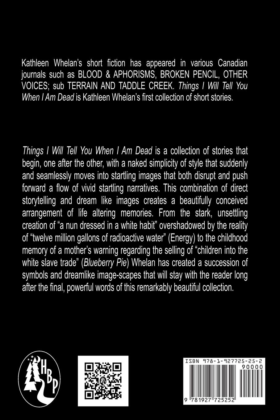 Rückseitencover Things I Will Tell You When I am Dead