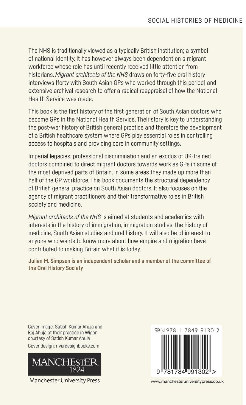 Rückseitencover Migrant architects of the NHS