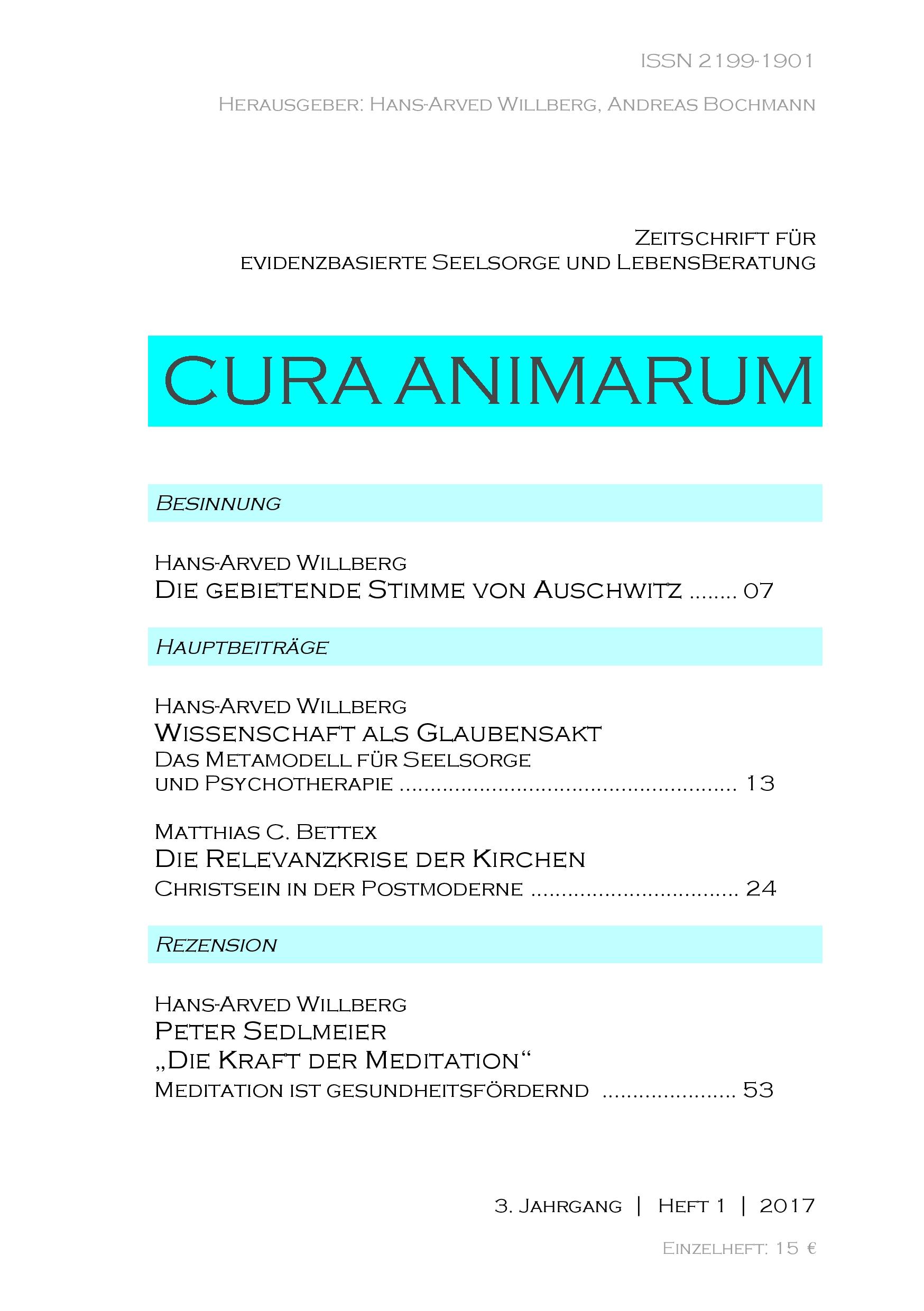 Vorderes Coverbild Cura animarum (2017) 1