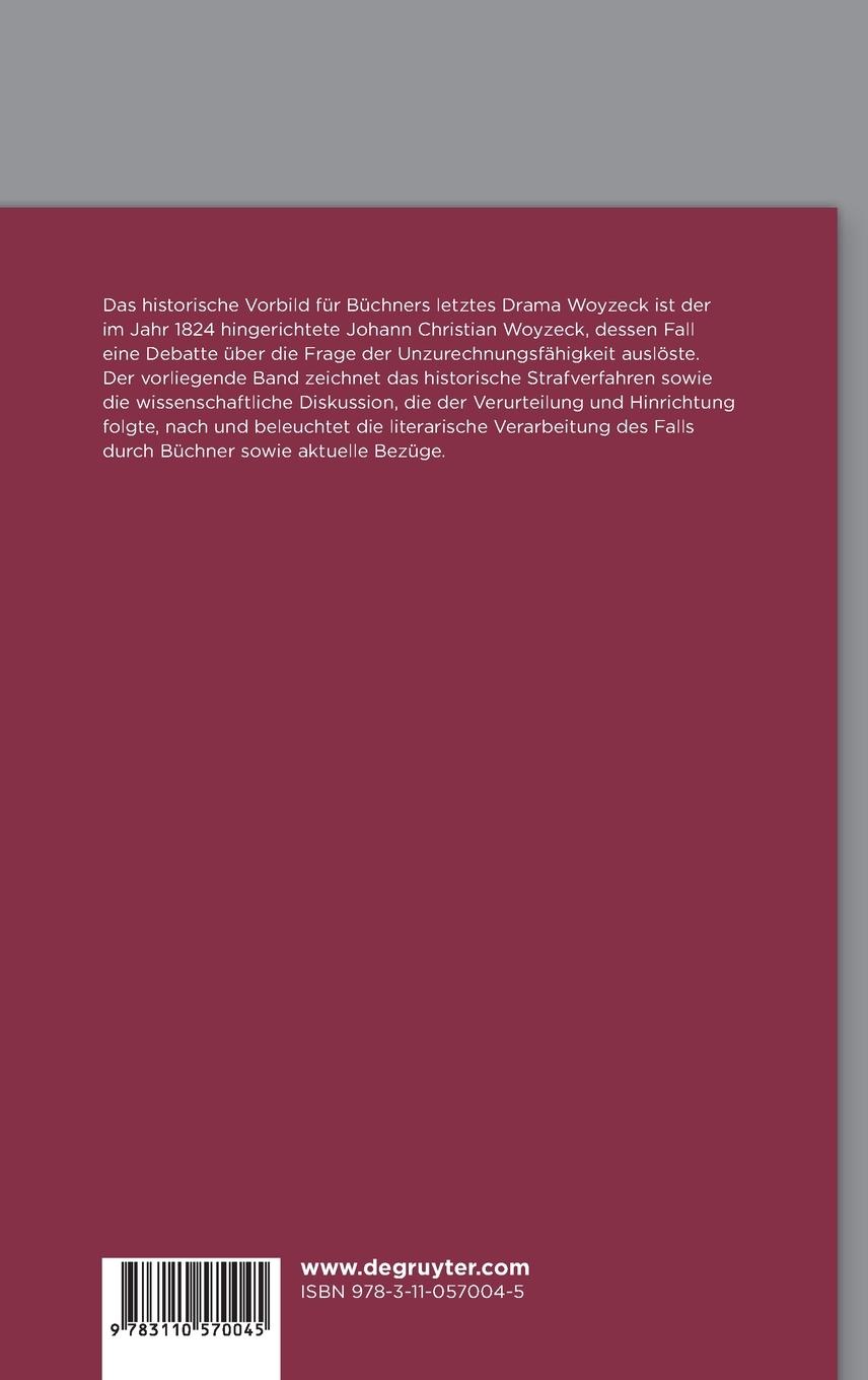 Rückseitencover Der Kriminalfall Woyzeck