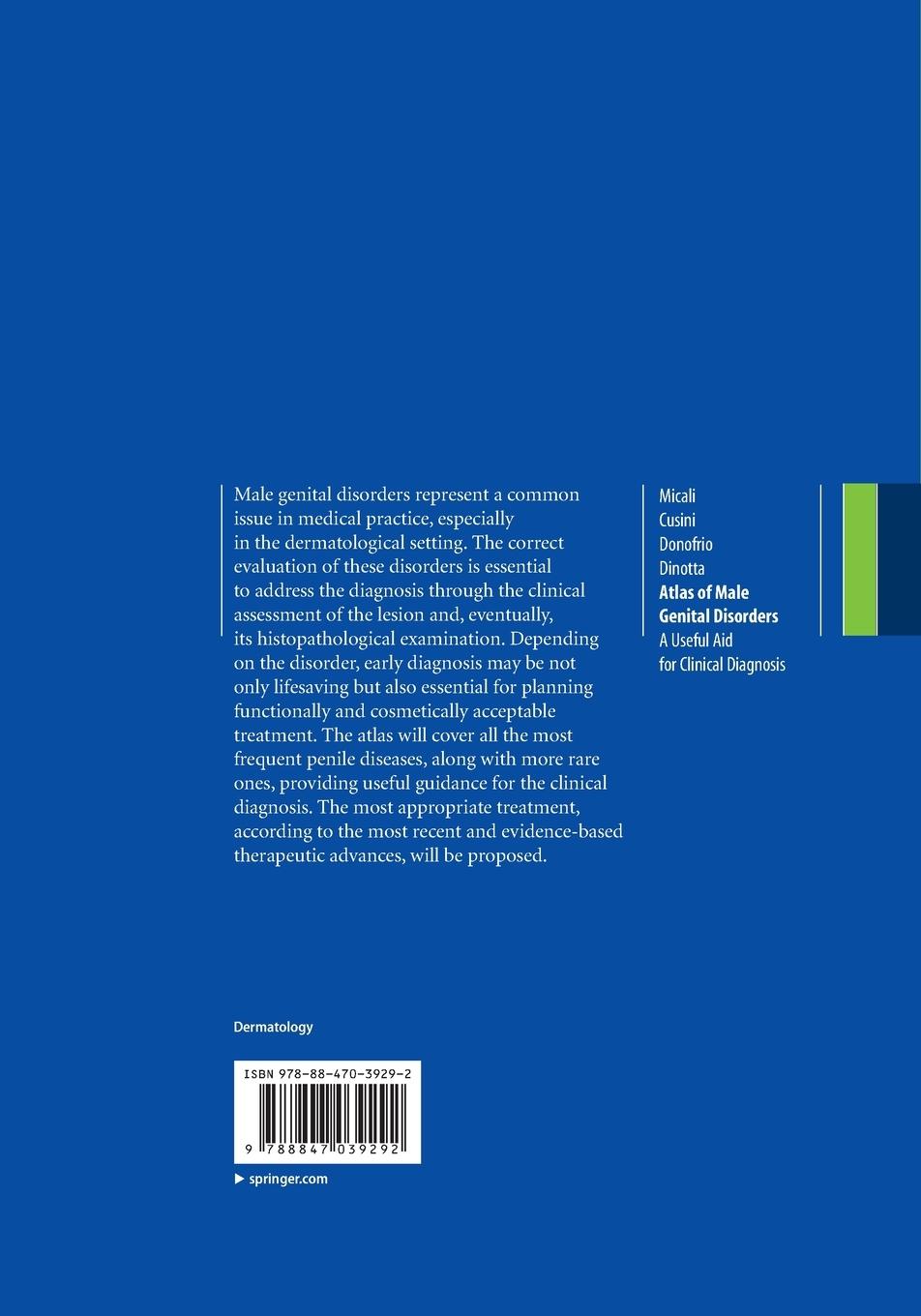 Rückseitencover Atlas of Male Genital Disorders
