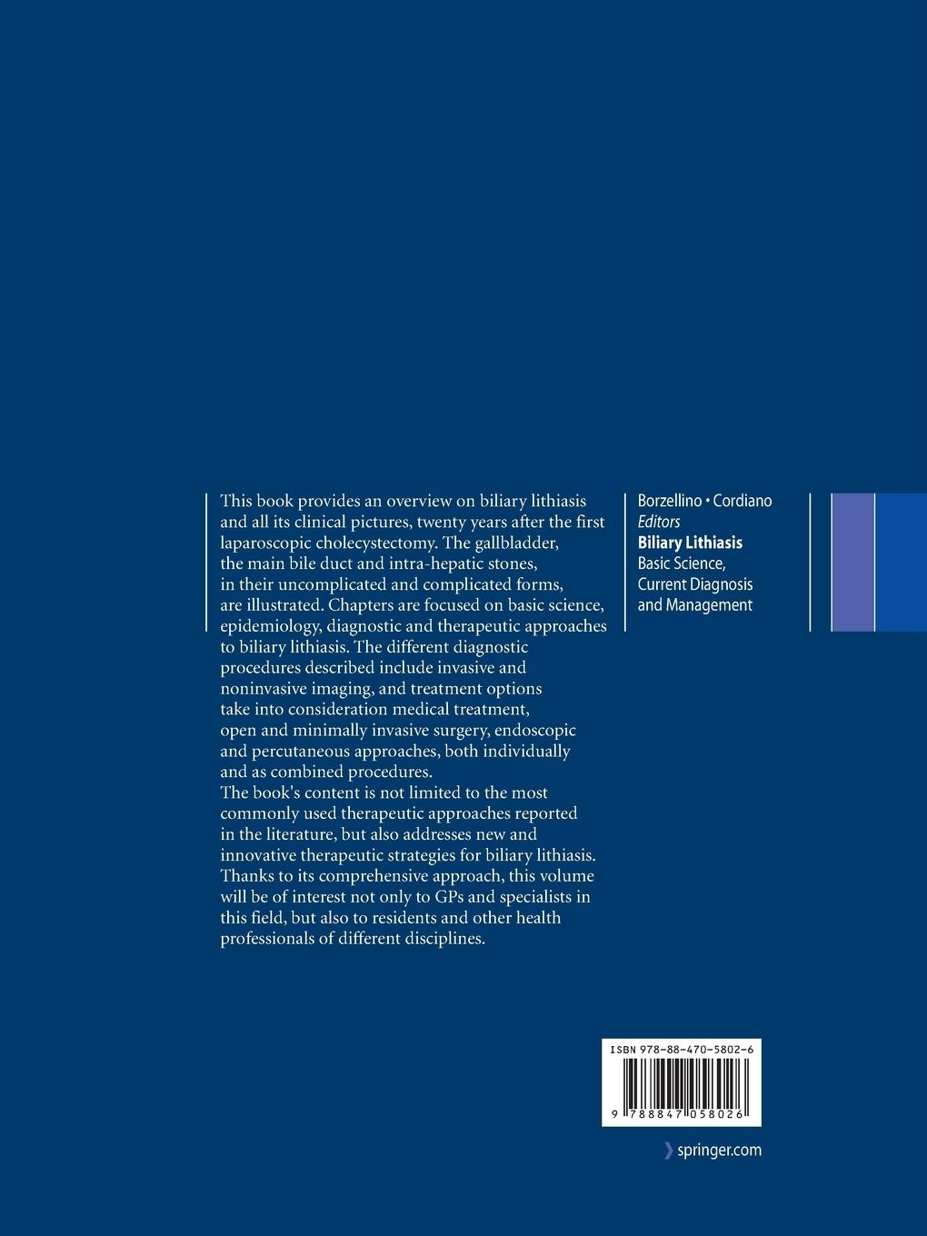 Rückseitencover Biliary Lithiasis