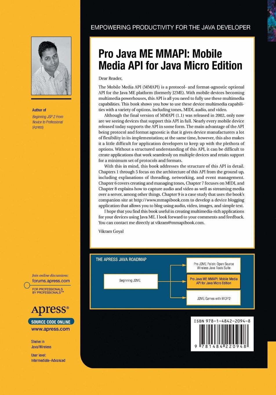 Rückseitencover Pro Java ME MMAPI