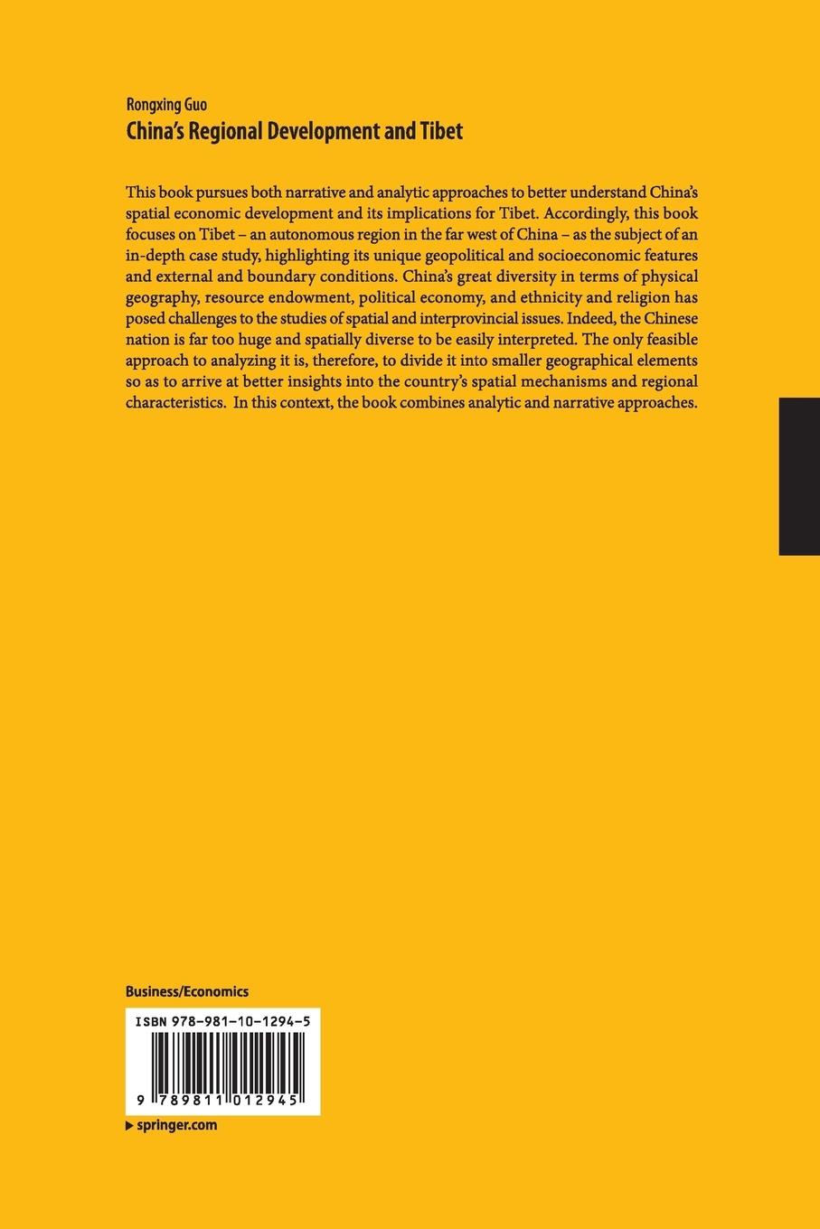 Rückseitencover China's Regional Development and Tibet