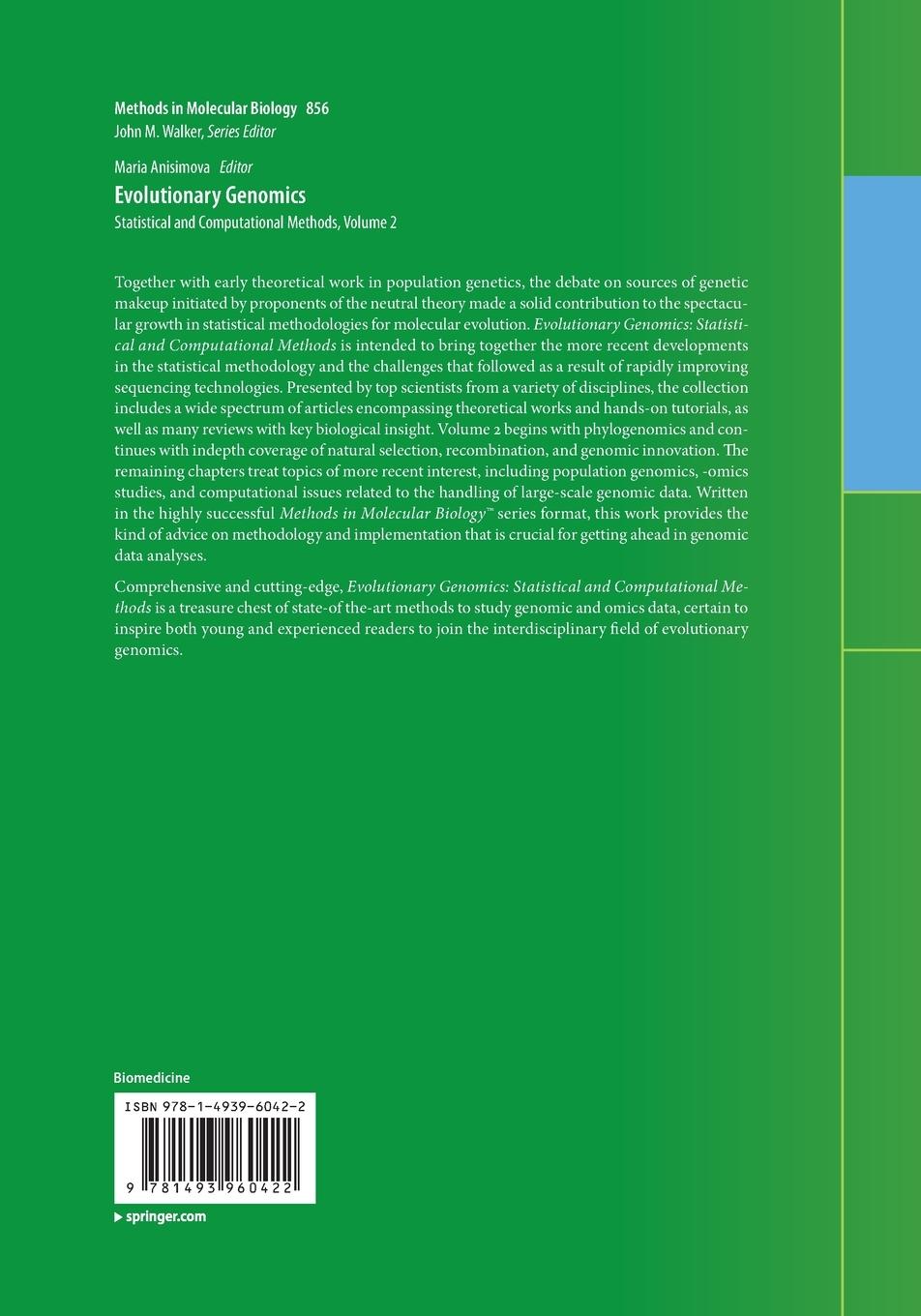 Rückseitencover Evolutionary Genomics