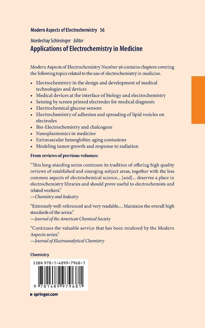 Rückseitencover Applications of Electrochemistry in Medicine