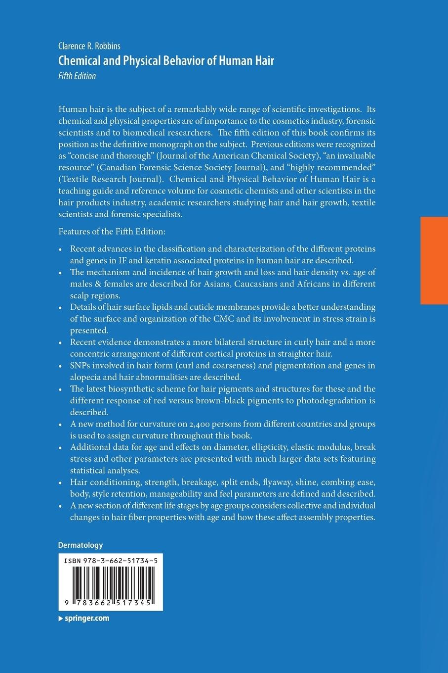 Rückseitencover Chemical and Physical Behavior of Human Hair