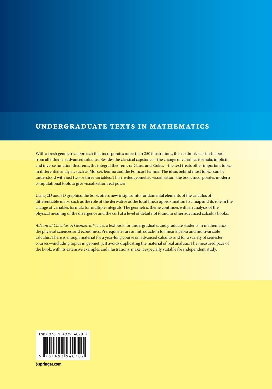 Rückseitencover Advanced Calculus