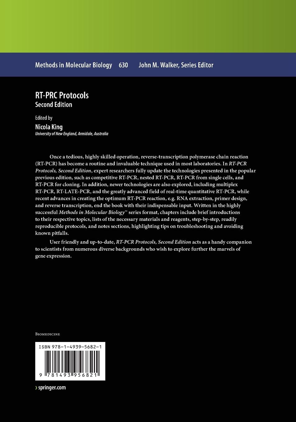 Rückseitencover RT-PCR Protocols