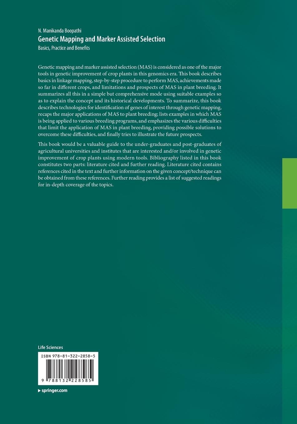 Rückseitencover Genetic Mapping and Marker Assisted Selection