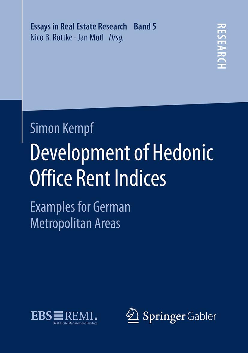 Vorderes Coverbild Development of Hedonic Of¿ce Rent Indices