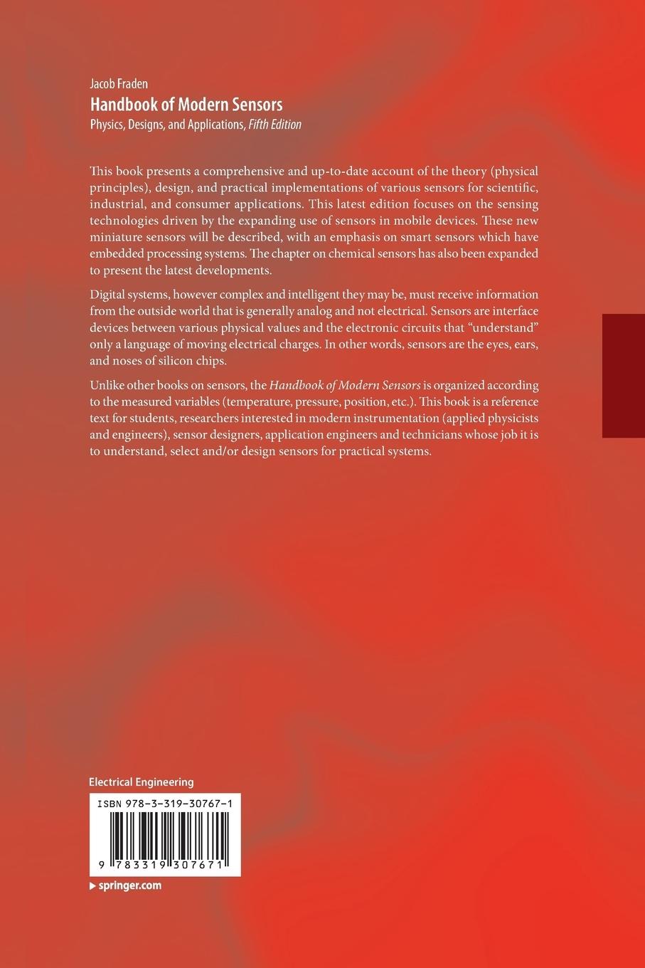 Rückseitencover Handbook of Modern Sensors